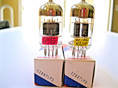 2 SOVTEK 12AX7LPS/ECC83/12AX7 VACUUM TUBES TV-7 TESTED.