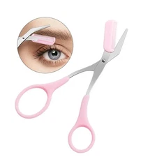 Eyebrow Razor Scissor Stainless Steel Safe Anti-scratch Trimmer for Beginners