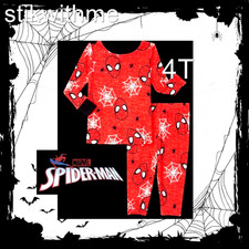 Toddler Marvel Spiderman 2-Piece LS Pajamas Sleepwear SET Size 4 T  EXCELLENT