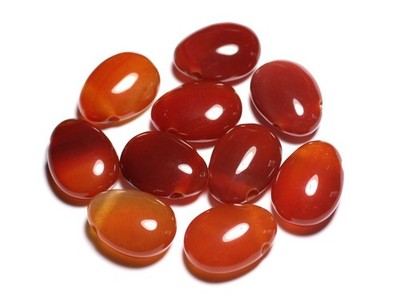 Perle De Pierre Cornaline En Forme De Goutte - Dimensions 30x10mm - Réf. EAN 8741140019737 - Neuf