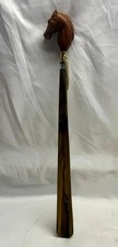 Vintage Italian Shoe Horn 21  Long Hand Carved Wooden Horse Head