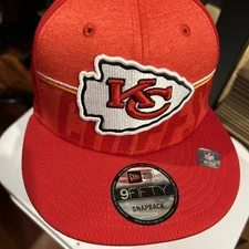 Kansas City Chiefs New Era Hat Cap 2023 Training Camp 9FIFTY Snapback