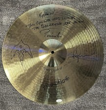 Scott Rockenfield Queensryche Drummer Hand Signed 2008 Tour Used Cymbal JSA COA