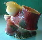 Happy Cute Pixie Elf Gnome Mushroom Toadstool Planter VG USA Hand Painted — photo 3