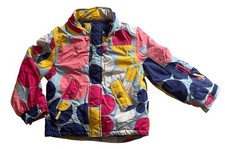 MINI BODEN Girls Kids 3-4 Yrs Ski Coat Blue Spots Winter Snow Lined Zip Snap
