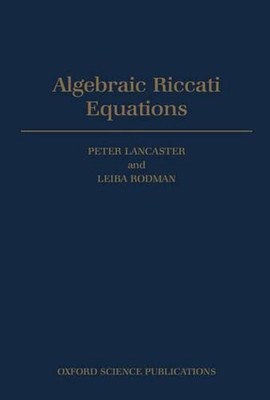 Algebraische Riccati-Gleichungen von Peter Lancaster (Englisch) Hardcover Buch