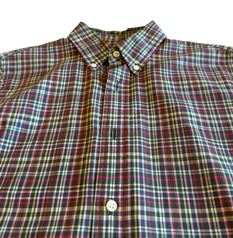 Jack Spade Multi-Color Plaid Button-Down Men's Shirt, 100% Cotton, SMALL, Mint - Image 3 of 4