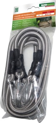 WINDHAGER 10979 Expanderseil  4 Expander und 8 Karabiner Länge 70 cm