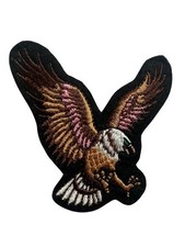 Bald Eagle Embroidered Iron On Jacket Patch - Patriotic 160-Y