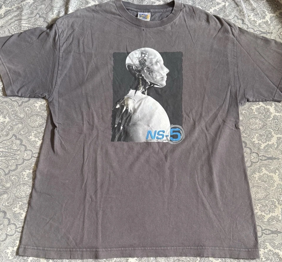 Vintage iRobot Staff Employee Shirt XL Movie Tee Promo Robot Kill Bill Y2K RARE - Image 2 of 4