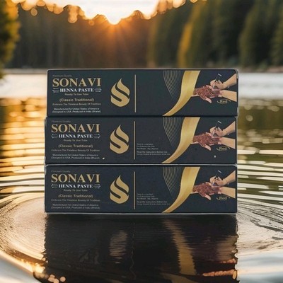 3 Boxes Of Sonavi Henna Paste 30 Grams Per Box! LOOK!