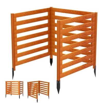 36''x36'' Air Conditioner Fence Panel Set of 3 Outdoor AC Privacy Screen w/4-Stake