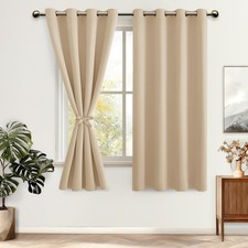 Curtains Opaque Blackout Curtains with Eyelets 2 Pieces Thermal Curtain for...