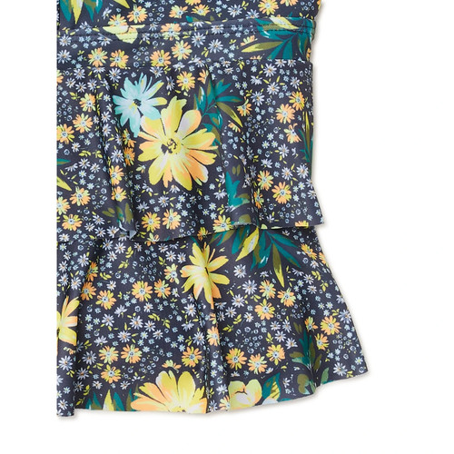 Wonder Nations Girls Bouquet Blooms Tankini Swimsuit with UPF 50+, Size 7/8 - Picture 2 of 3