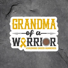 Grandma sticker vinyl decal warrior childhood cancer awareness support