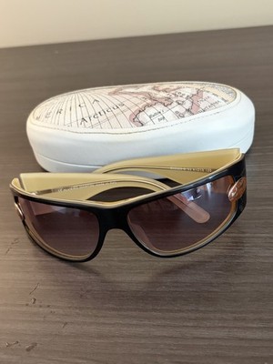 Alviero Martini Point Of View Geo Map Sunglasses Italy 1st Classe & Case Set