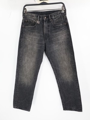 R13 BF Jeans Women 24 28x26 Cotton High Rise Ankle Japanese Denim Ashbury Black