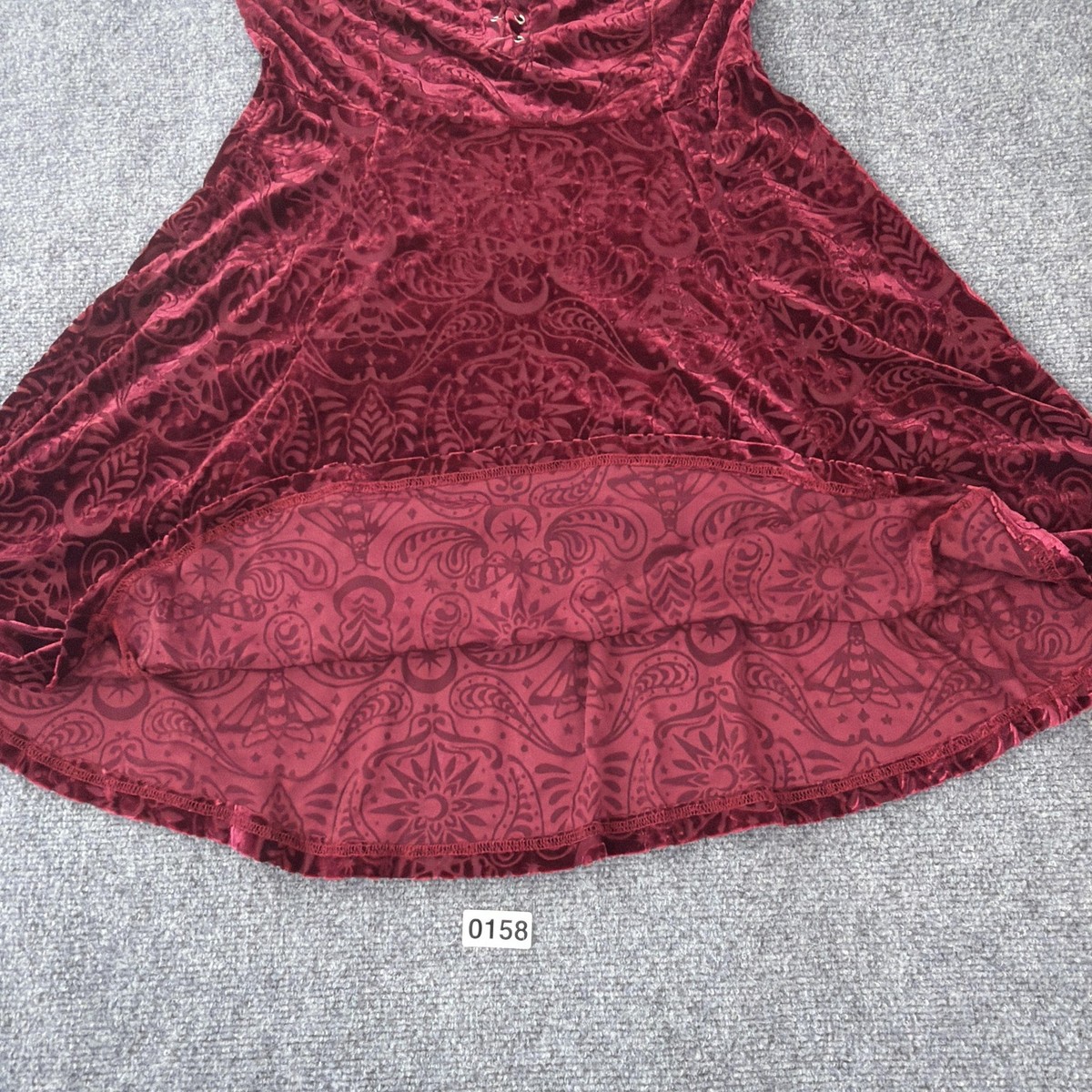 open lace back dress Crimson Bloodlust Mini Dress