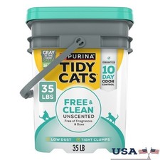 Clumping Cat Litter Unscented Low Dust Odor Control Natural Clay 35lbs New