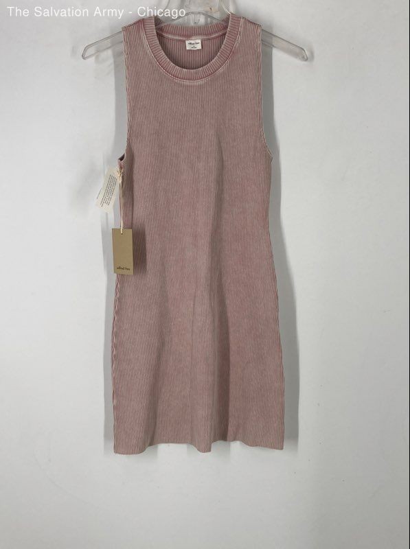 Wilfred Free Womens Pink Round Neck Sleeveless Knitted Tank Dress Size M