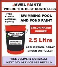 CHLORINATED RUBBER ( 2.5 Litre ) PAINT FOR  POND & SWIMMING POOLS