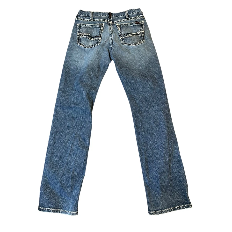 Jeans Ariat Para Hombres M7 Ajustados Pierna Recta Azul Denim EE. UU. Tela Talla 33x35 Foto 3 de 4