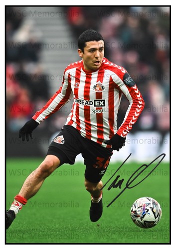 12113. Ian Poveda Signed Pictures (A4 Prints) Sunderland Leeds Blackburn etc.