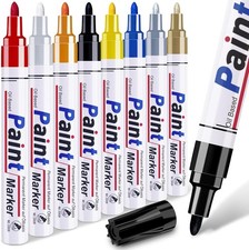 8 Colors Oil Based Paint Pens, Permanent 1 Count Pack of 8 , Multicolor