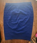 Wendy Williams Skirt Size XL Dark Blue 26" Long - NWT Excellent Condition