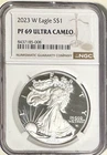 2023 W Proof American Silver Eagle $1 NGC PF 69 Ultra Cameo