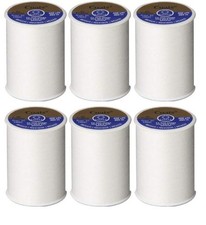 Coats  Clark Dual Duty All Purpose Thread 400 Yards White 2301 6Pack