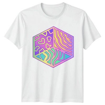 T-Shirt Abstraktes geometrisches Muster Psychedelische Grafik Kunst
