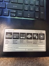 Acer ASPIRE E 15 (E5-523-904B) Fully Working Laptop 2TB, 8GB, A9