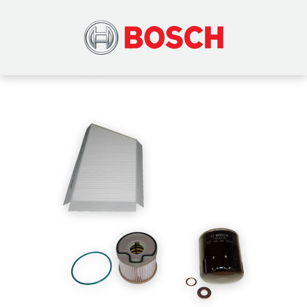 SERVICE KIT for PEUGEOT 206 2.0 HDI OIL FUEL CABIN FILTERS BOSCH (1999-2001)
