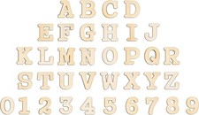 1.2 Inch 342 Pieces Small Wooden Letters and Numbers Crafts Unfinished Wood Alph