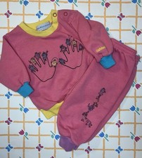 Size 3-6 Months Vintage 1980s Oshkosh B  Gosh Thumbprint Sweatsuit Set Outfit