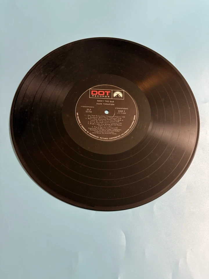 Hank Thompson Smoky the Bar 12" Vinyl DLP 25932 - Image 4 of 4