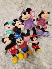 Disney Mickey Mouse and Minnie Mouse Lot of 7 Plush Stuffed Animal