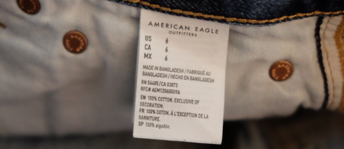 American Eagle 90's Boyfriend Shorts Distressed High-Rise Women's 6 #H70-8 - Imagen 11 de 11