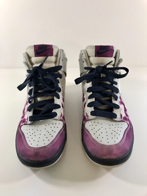 Women Nike Dunk High Tie Dye Gray Purple Sneakers Size 7.5 Travis Scott Hype