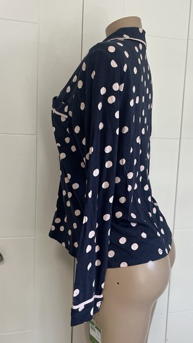 Kate Spade New York Women's Polka Dot Long Sleeve Button Pajama Top Size S. - Picture 5 of 7