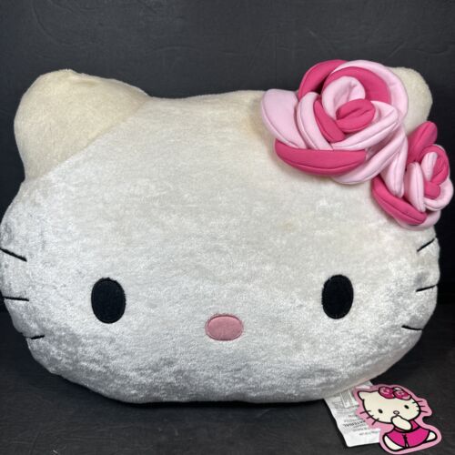 Hello Kitty Pillow Roses Bow NWT Old Stock 2006 Has Some Yellowing