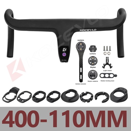 Manillar integrado con vástago de fibra de carbono completo para bicicleta de carretera para 28,6 mm con espaciadores - Imagen 38 de 39