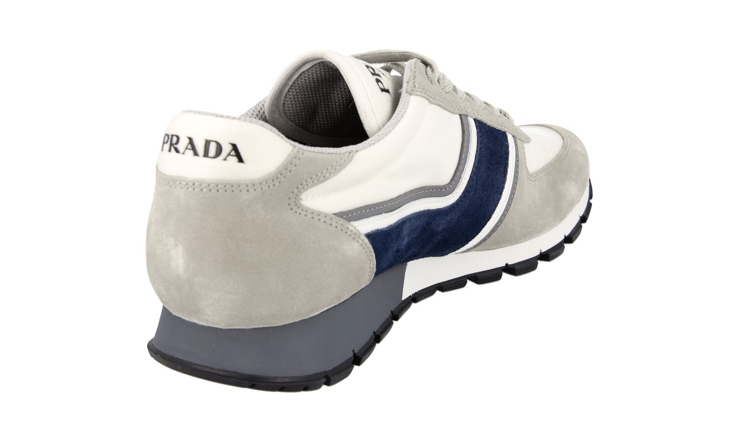 PRADA MATCHRACE TRAINERS SHOES 2EG382 GREY WHITE BLUE NEW image 5