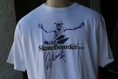 Jay Adams Autographed (RIP) Skateboarder Mag Vans Dogtown XL Large 