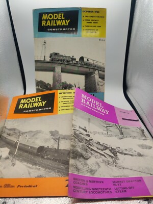  3 Model Railroad constructor September,0ctober 1962& December 1963