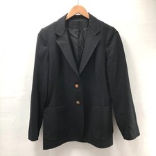Larry Levine New York Womens Union USA Made 2 Button Blazer Jacket Black READ