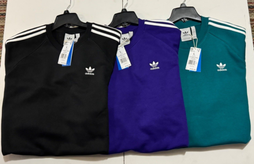 adidas mens adicolor 3 stripes joggers & 3stripes crew - Picture 6 of 34