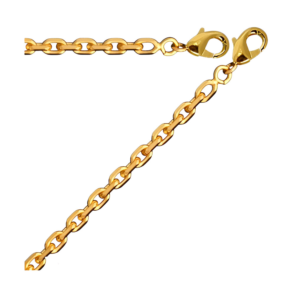 Chaîne de cou maille forçat 45cm le collier or pour sublimer vos tenues
