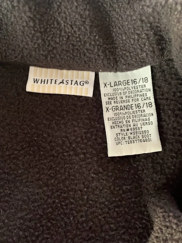Pulôver feminino White Stag Natal 1/4 zíper preto fuligem tamanho XL 16/18 - Imagem 4 de 4